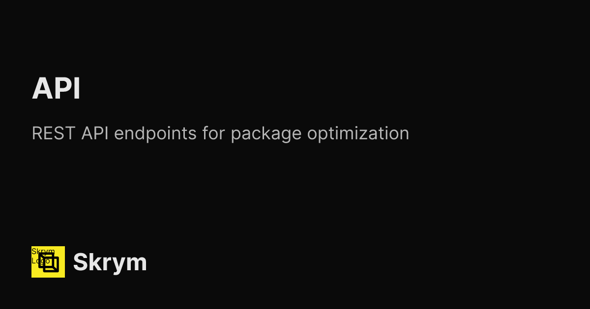 API | Skrym Docs