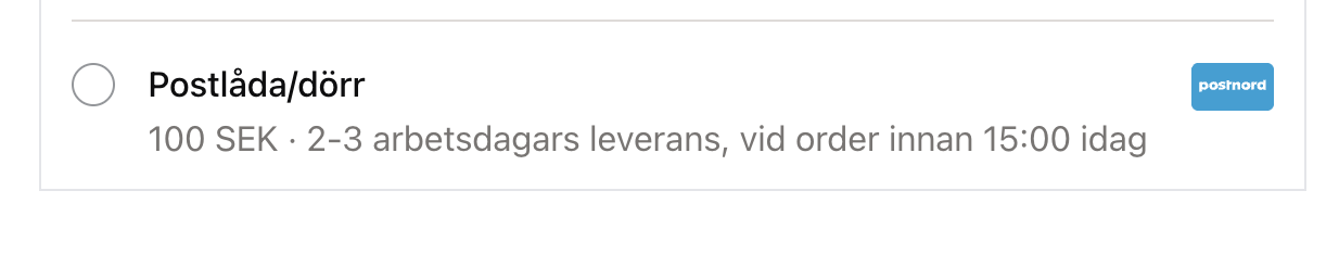 Kustom delivery time example (interval range + cutoff)